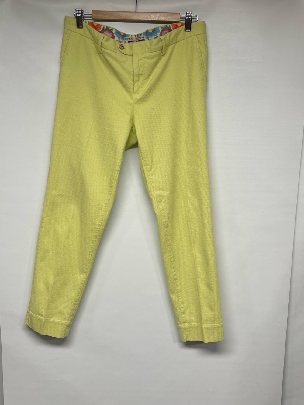 t/o Lemon Yellow Straight Leg Women's Pants